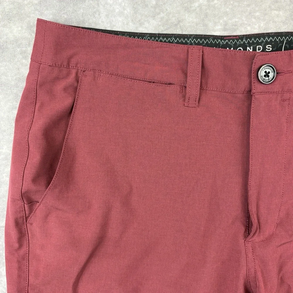 7 Diamonds Shorts Mens 30 Purple Performance Momentum Stretch Lightweight Preppy